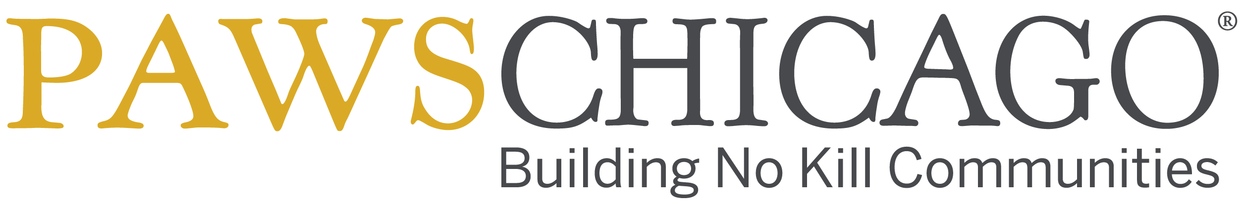 PAWS Chicago — Building No Kill Communities logo