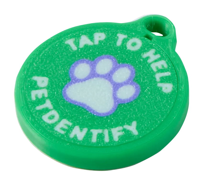 Green PetDentify NFC tag
